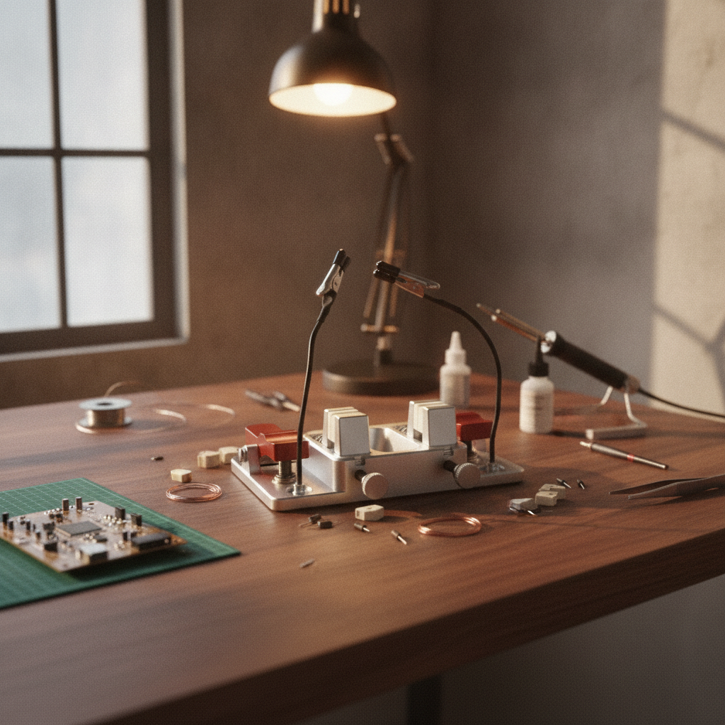 Electronics Repair Bench - Hochbelastbare Löt-Klemme mit Keramikklauen, Hitzebeständige Drahtklemmvorrichtung,