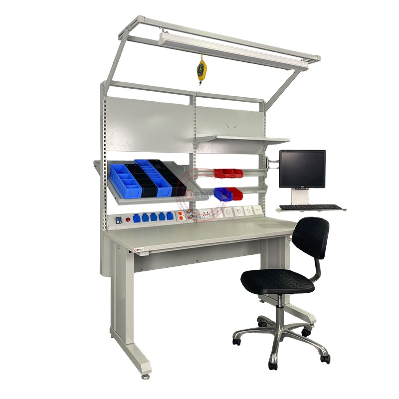 Electronics Repair Bench - Elektroniker ESD Multifunktionaler Computer-Reparatur-Arbeitstisch Kaltgewalzter Stahl-Arbeitstisch