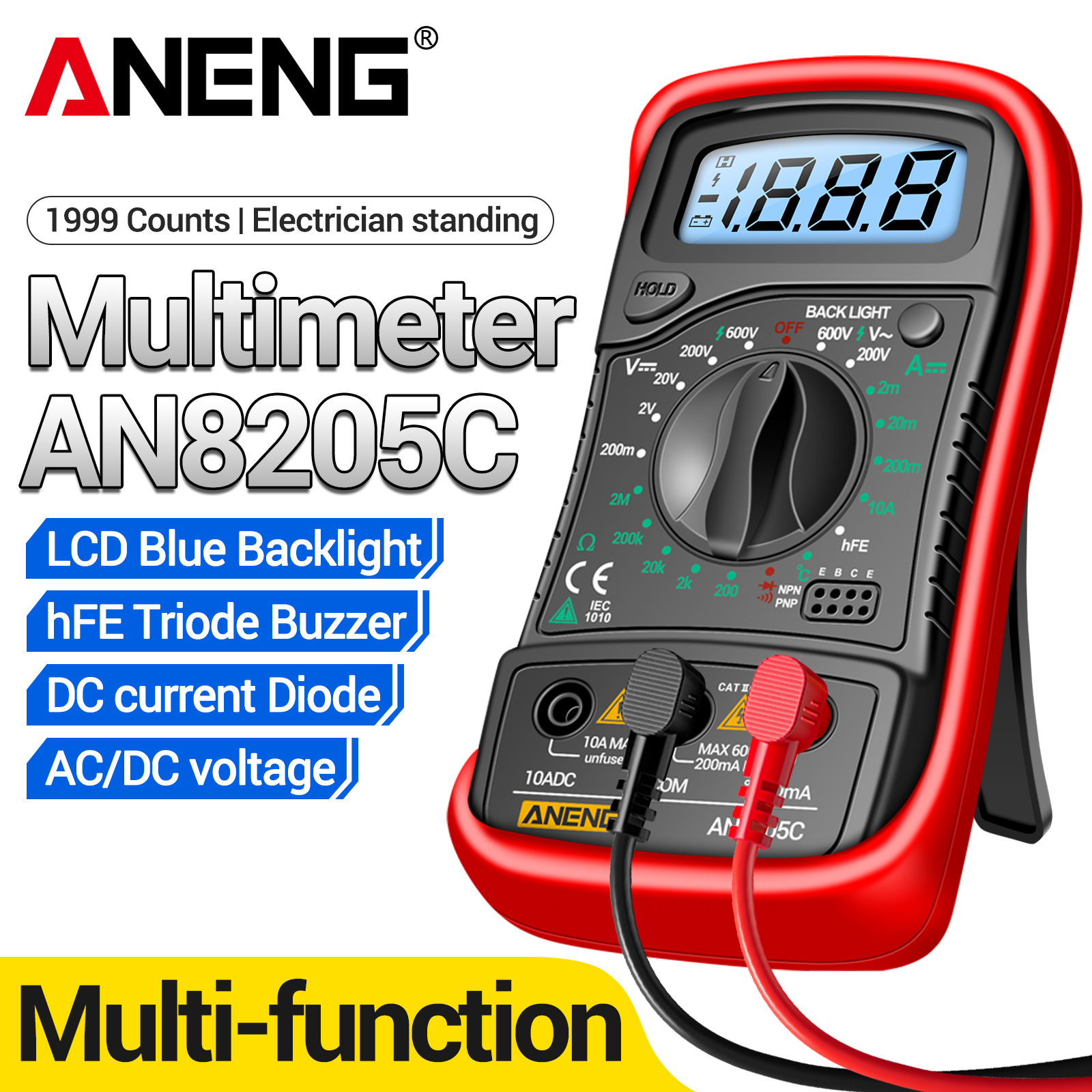 Electronics Repair In Usa - ANENG AN8205C Handmultimeter für Spannung, Strom,