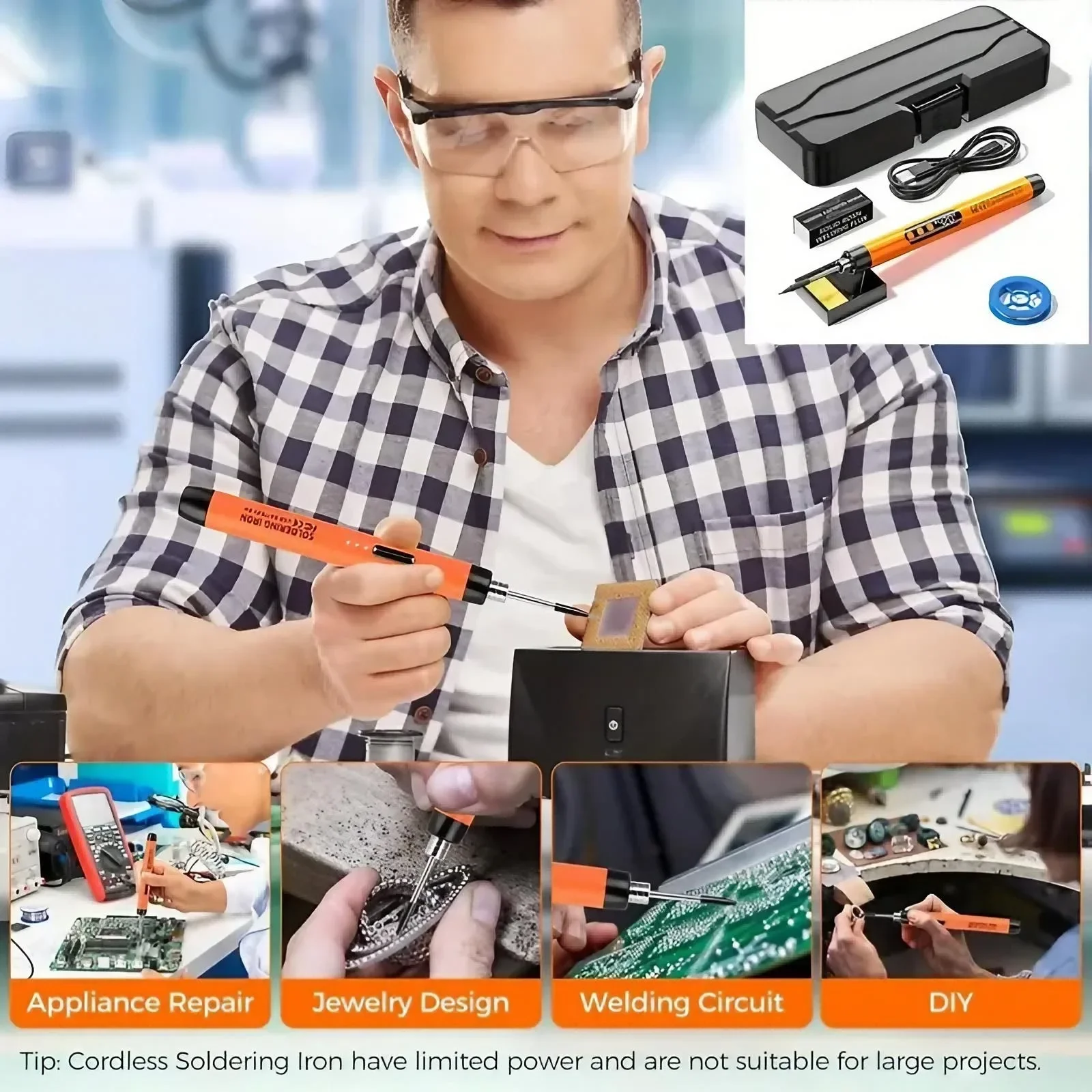 USB-Aufladbarer Mini-Lötkolben – Electronics Repair Center Bewertung und Preis